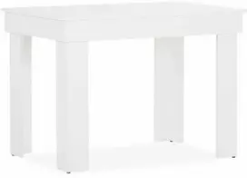 Homestyle4U Valgomasis stalas, 90x73x60 cm, balta