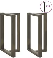 Baro stalo kojos, T formos, 2 vnt., juodos, 60x35x(90-91) cm, plienas