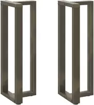 Baro stalo kojos, T formos, 2 vnt., juodos, 40x35x(110-111) cm, plienas