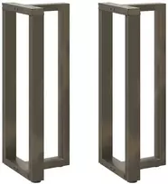 Baro stalo kojos, T formos, 2 vnt., juodos, 40x35x(100-101) cm, plienas