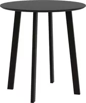 HOMCOM Valgomojo stalas Apvalus virtuvės stalas Šoninis stalas Valgomojo stalas su nuožulniomis kojomis virtuvei Valgomasis kambarys Svetainė Modernus dizainas Juoda 72 x 72 x 75 cm