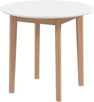 Homcom Valgomasis stalas, apvalus virtuvės stalas 2 asmenims, Ø75 x 76 cm, baltas