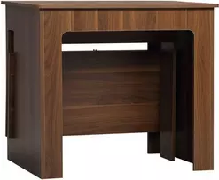 Homcom Transformuojamas valgomojo stalas, išplečiamas stalas - rudas 180 x 85 x 75 cm