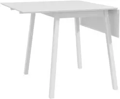 Homcom Sulankstomas valgomojo stalas, 2-4 vietų virtuvės stalas, sulankstomas, 110 x 86 x 75 cm, baltas