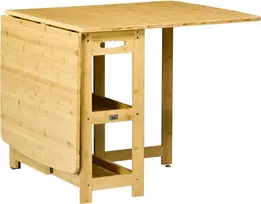 Homcom Sulankstomas valgomojo stalas knyga 49,5 x 80 x 73,5 cm
