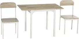 Homcom Valgomojo stalo komplektas su 2 kėdėmis, sulankstomas stalviršis 120 x 60 x 75 cm