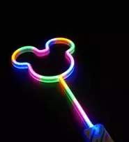 LED neoninė lazdelė su meškučio formos galva