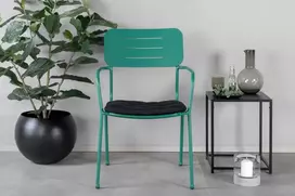 Venture Design Kėdė, Nicke Valgomasis Kėdė su Rankenėlėmis, 2 vnt., 62x56x88.5 cm, Žalia