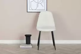 Venture Design Valgomasis kėdė, Polar Fluff, 53x88x46 cm, Balta