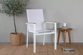 Venture Design Valgomasis kėdė, Texas 2 vnt., 60x56x90 cm, Balta