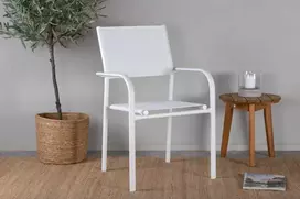 Venture Design Rankinė kėdė, Santorini, 2 vnt., 58x56x88 cm, Balta