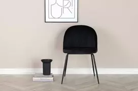 Venture Design Valgomasis kėdė, Raukšlės 2 vnt., 50x49x79.5 cm, Juoda