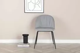 Venture Design Valgomasis kėdė, Raukšlės, 2 vnt., 50x49x79.5 cm, Pilka