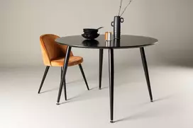 Venture Design Valgomasis stalas, Dipp, ø115 cm, Juodas