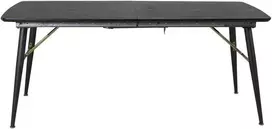 Venture Design Valgomasis stalas, auksinis pratęsimas, 180x75x85 cm, juodas