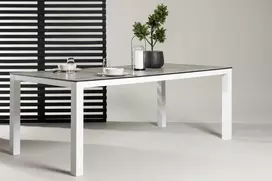 Venture Design Valgomasis stalas, Llama, 205x100 cm, Pilka