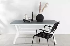 Venture Design Valgomasis stalas, Virya, 160x90 cm, Pilka