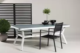 Venture Design Valgomasis stalas, Virya, 74x200x100 cm, Balta
