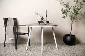 Venture Design Valgomojo stalas, Break, ø90 cm, Pilka