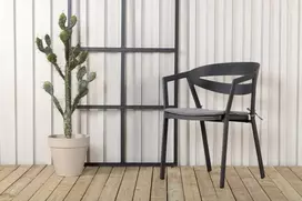Venture Design Valgomasis kėdė, Skilčių, 62x59x76 cm, Juoda
