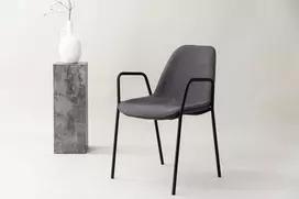 Venture Design Valgomasis kėdė, Klädesholmen 2 vnt., 60x56x80 cm, Tamsiai pilka