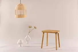 Venture Design Pufas, Orust, 31x45x44 cm, Natūrali spalva