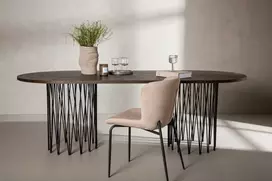 Venture Design Valgomasis stalas, akmuo, 100x220 cm, mocca