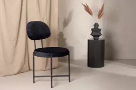 Venture Design Valgomasis kėdė, Stella 2 vnt., 60x50x89 cm, Juoda