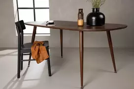 Venture Design Valgomojo stalas, Sanford, 180x90x75 cm, Tamsiai rudas