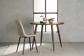Venture Design Valgomojo stalas, Sanford, ø100x75 cm, Tamsiai rudas