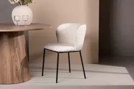 Venture Design Valgomasis kėdė, Edina, 56x55x76 cm, Balta