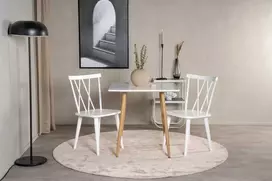 Venture Design Valgomasis stalas, Polar, 75x75 cm, Balta