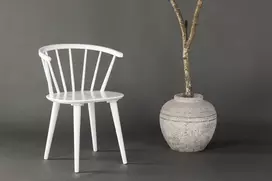 Venture Design Valgomasis kėdė, Bobby 2 vnt., 53x55x76 cm, Balta