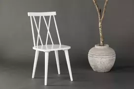 Venture Design Valgomasis kėdė, Mariette, 50x43x88 cm, Balta