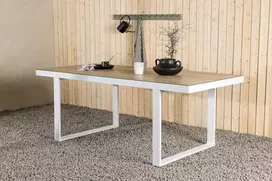 Venture Design Valgomasis stalas, Merlo, 200x90 cm, Balta