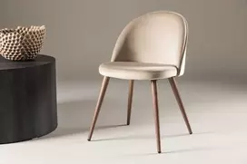 Venture Design Valgomasis kėdė, aksomas, 54x50x77 cm, Beždžionės spalva
