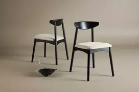 Venture Design Valgomasis kėdė, Ven 2 vnt., 47x54x80 cm, Juoda