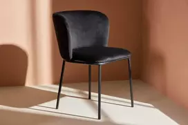 Venture Design Valgomasis kėdė, Edina, 56x58x76 cm, Juoda
