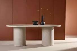 Venture Design Valgomasis stalas, Narvik, 100x200 cm, Bežinis