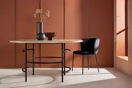 Venture Design Valgomasis stalas, Kopenhaga, ⌀140x74 cm, balta kalkė