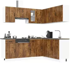 Virtuvinių spintelių komplektas, 11 dalių, Kalmar, dūminio