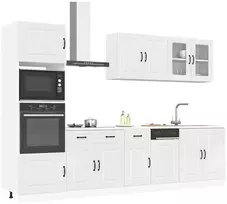 Virtuvinių spintelių komplektas, 7 dalių, Kalmar, balta