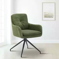 Mville Valgomojo kėdė „Pickett“ Audinys žalias