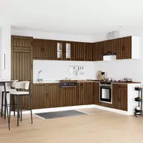 Kriaušės pagrindinė spintelė Lucca 2 pcs Rudas ąžuolas