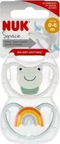 NUK NUK PACIFIC USP 2 vnt 0-6 SPACE FROG 10730898 1/6