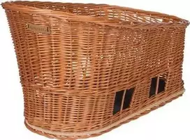 Basil Galinis nešiojimo krepšys BASIL PASJA gyvūnams MIK 45 cm, MIK sistema (paruošta naudoti), pintas natūralus (NAUJIENA 2024)