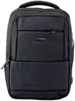 Lean Juodas miesto verslo kuprinė su USB ir krūtinės dirželiu, 26L