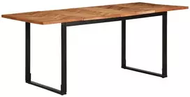 Valgomojo stalas, 180x90x75 cm, akacijos medienos masyvas