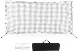 Promotions Futbolo atmušimo tinklas, 375x151x185 cm, juoda ir balta