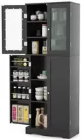 Promotions Virtuvės sandėliavimo spintelė, 60x31x161 cm, Juoda